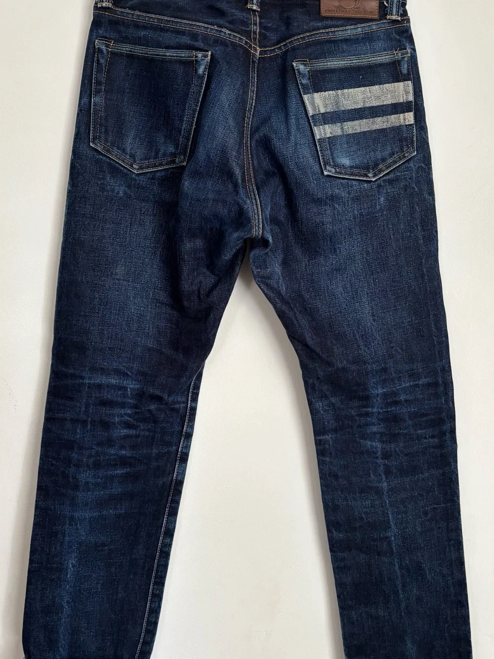 Momotaro Jeans Men 31 Pink Selvedge Denim Going To Battle Stripes Made In Japan